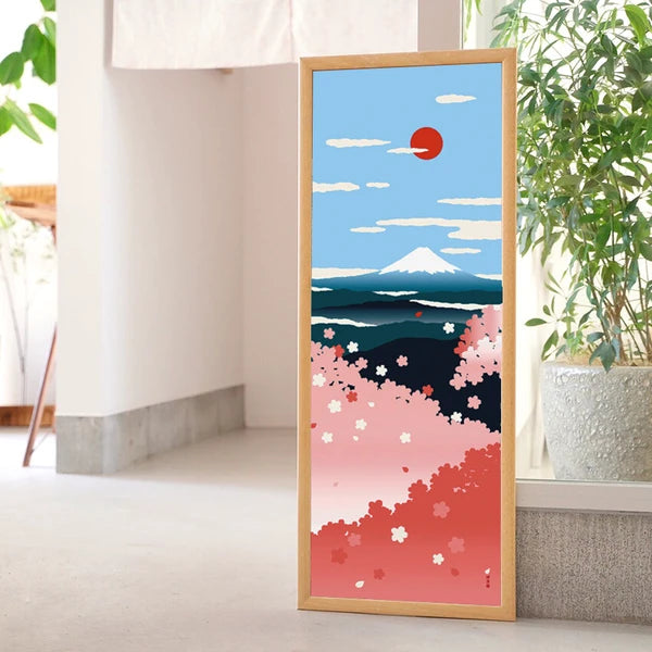 π Essential 'Tenugui' for Every Home! β¨ Early Blooming Cherry Blossoms & Mt. Fuji