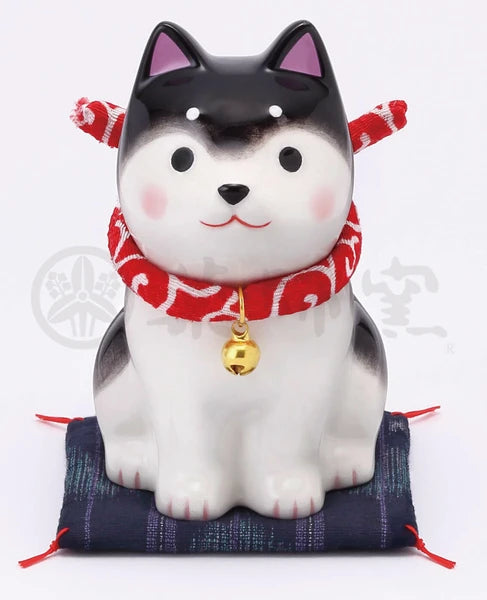 🐕🎐 Shiba Inu Ceramic Ornament – 10.0cm Black Medium