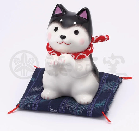 🐕🎐 Shiba Inu begging pose Ceramic Ornament – 10.5 cm Black Large