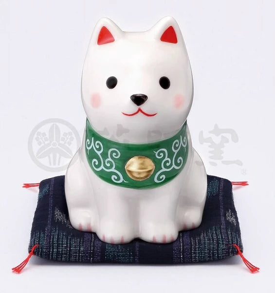 ππ Shiba Inu Sitting Ceramic Ornament β 7.5 cm White
