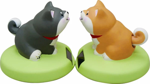 Black π Solar-Powered Shiba Inu Ornament