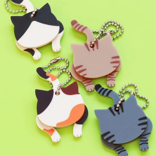 🐈💕 Wobbly Cat Acrylic Keyring – Choose Your Favourite Cat