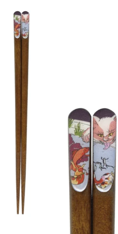 π±π¨π₯’ Ukiyo-e Cat Chopsticks β Fun Japanese Art Design