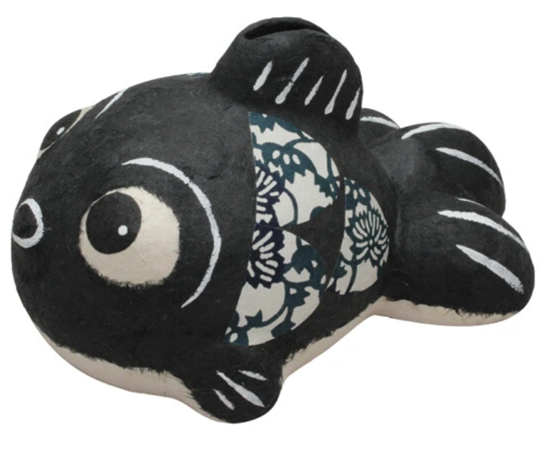 🐟 Handmade Washi Goldfish Ornament & Coin Bank