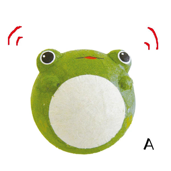 πΈ Handcrafted Lucky Roly-Poly Frog Green