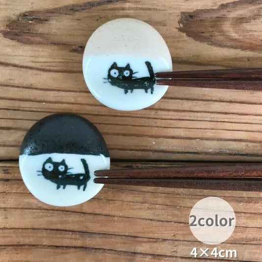 🥢✨ Black Cat Chopstick Rest – Cute & Giftable