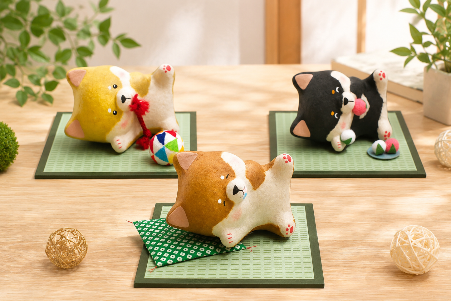 ππΆπ€ Soundly Sleeping Dog On Tatami Japanese Paper Handcraft Item ππ¨ Glutton