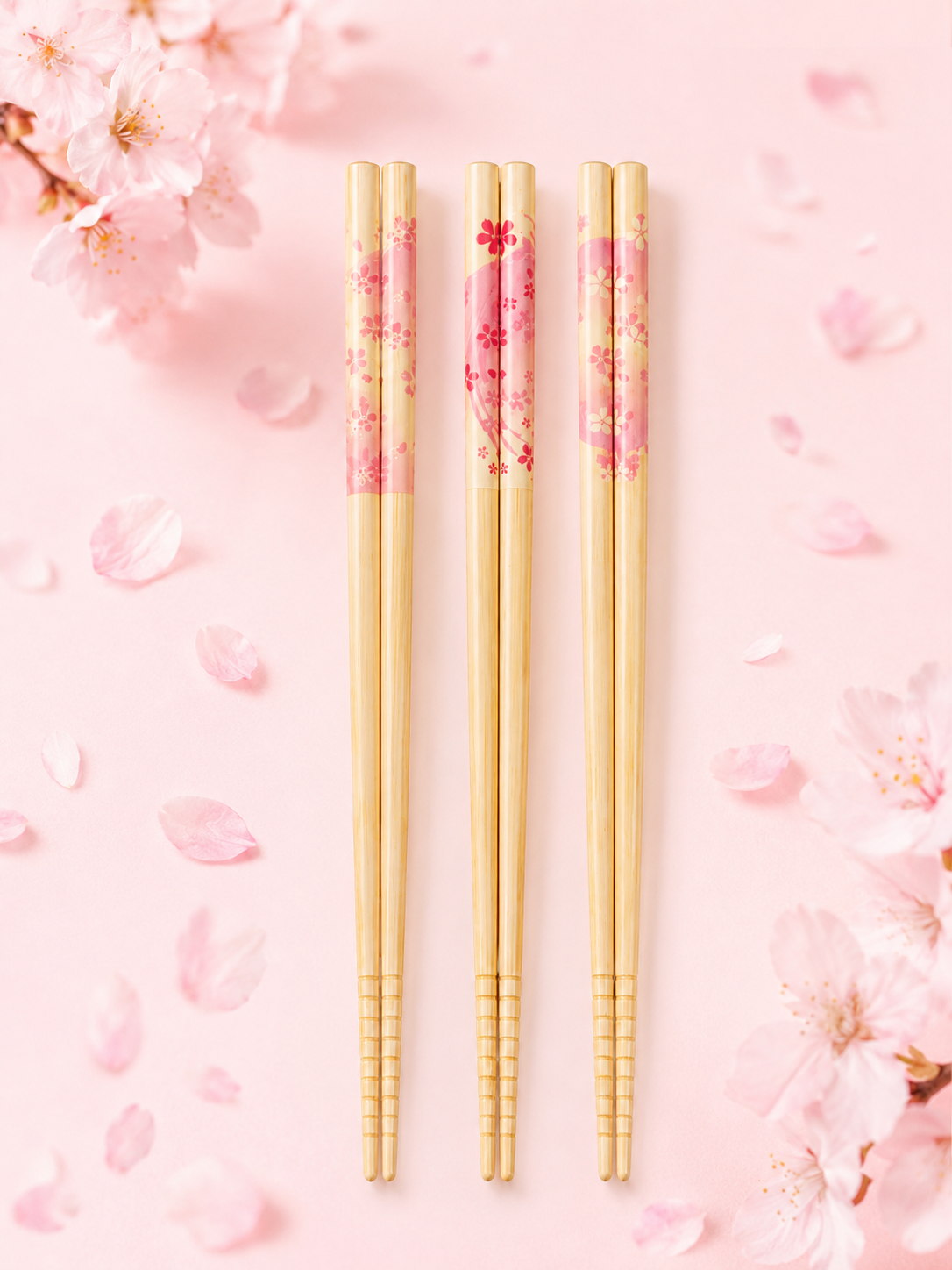 πΈπ₯’ Sakura (cherry blossom) Pink Chopsticks 22.5cm β Made in Japan | Dishwasher Safe