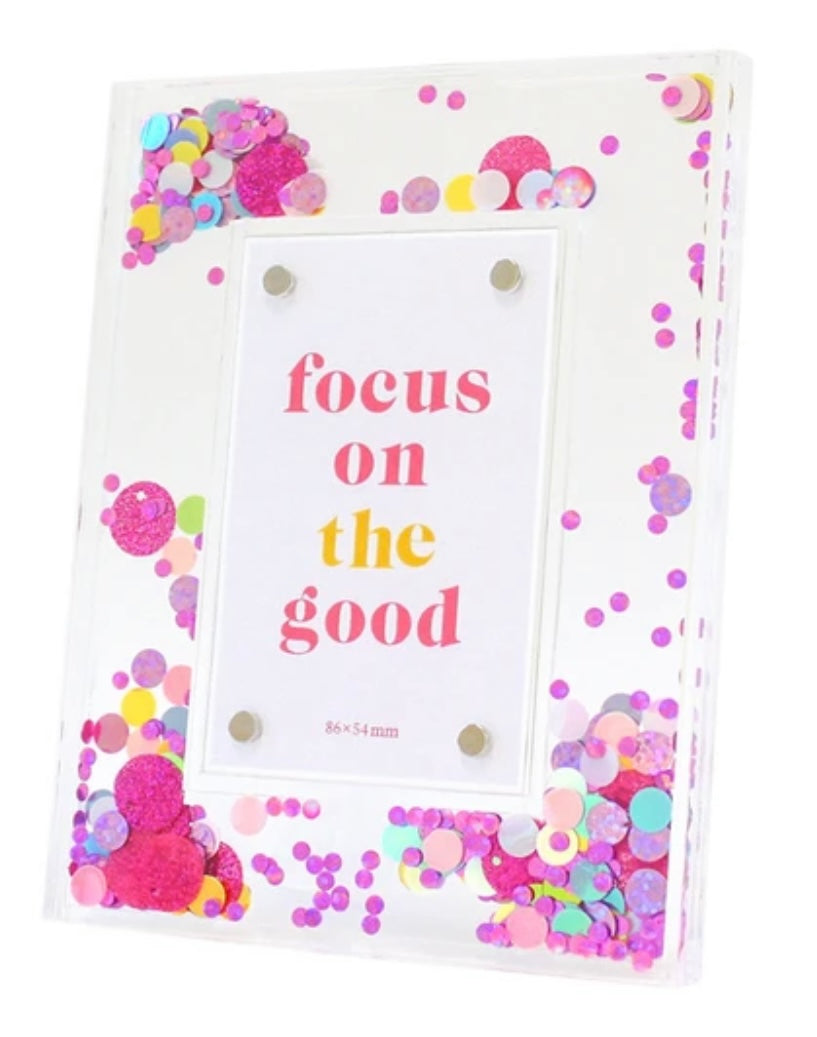 📸✨ Glitter Acrylic Photo Frame – Easy Change Back Stand Kawaii
