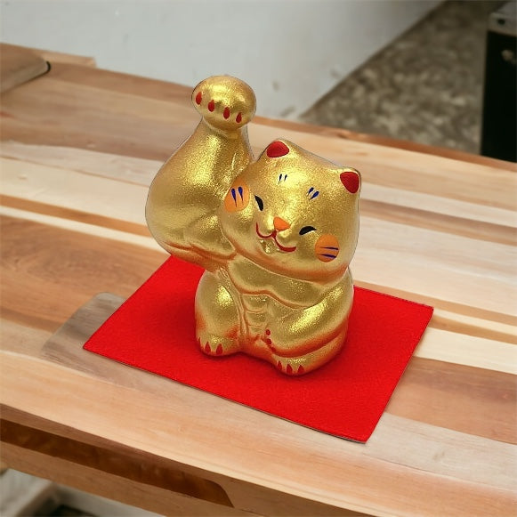 💪Small✨ Golden Macho Cat Ornament: A Unique Charm for Fitness Enthusiasts! 🐱 Right-hand beckoning