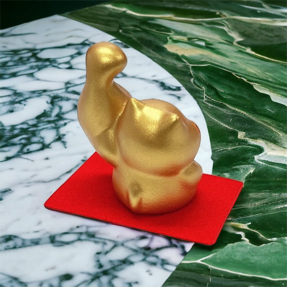 💪Small✨ Golden Macho Cat Ornament: A Unique Charm for Fitness Enthusiasts! 🐱 Left-hand beckoning