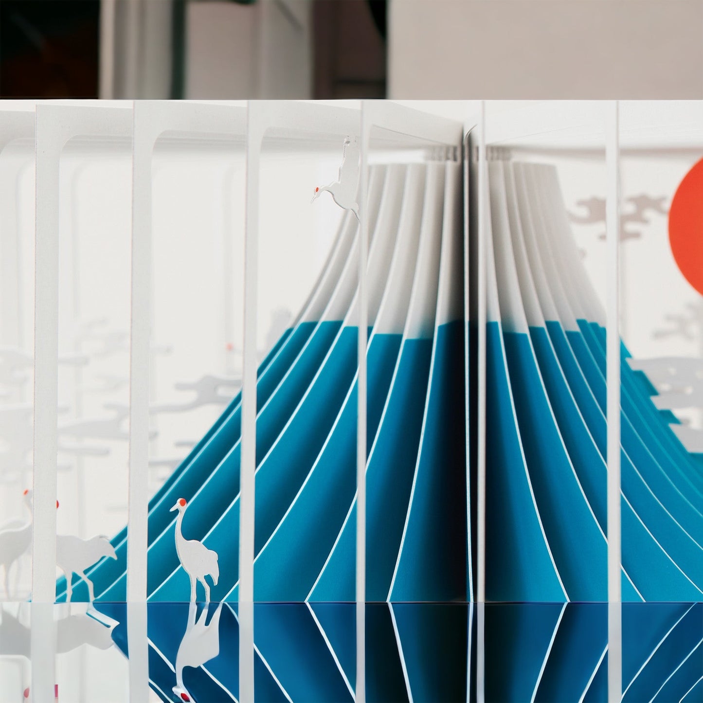 Wonder of Three-Dimensional Art: Mt. Fuji and Cranes 360° Diorama Book