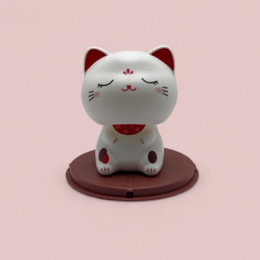 πLargeπ± Solar-Powered Nodding Cat: A Whimsical Touch of Japanese Charm πβ¨ (Eyes closed)