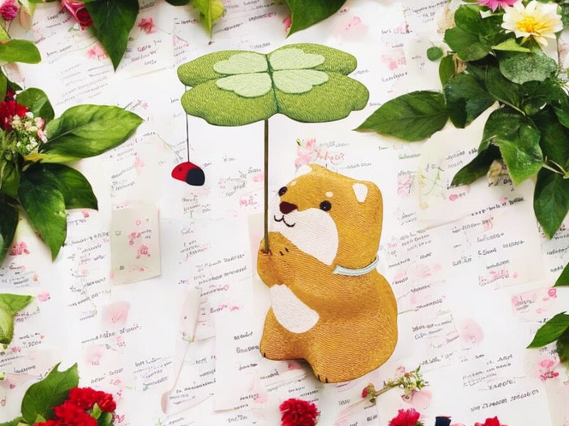 πβπ¦Ίπ Lucky Shiba Inu dog and the Magical Four-Leaf Clover ππβπ¦Ί Chirimen Rurun