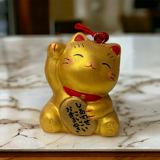 Fortune's Whisper: The Enchanting Gold Maneki Neko with Bell π±πππ