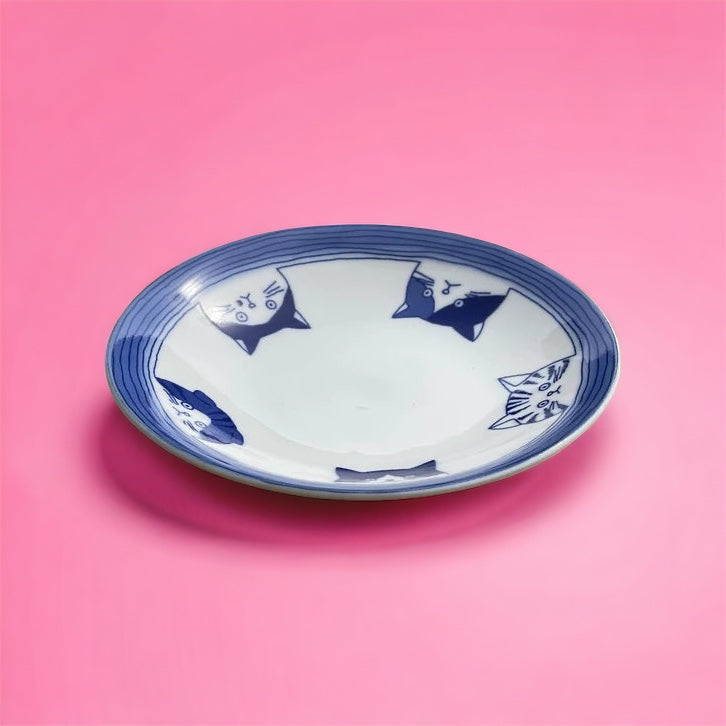 Cat Plate🍽️13.7 cm🌸Shichita 🐱All members present!💕