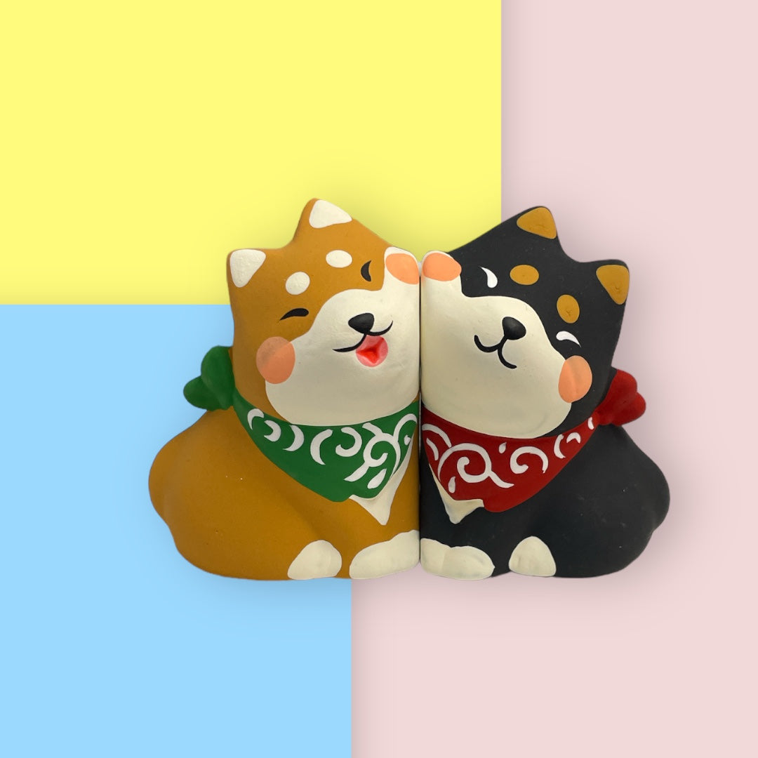 ππ The Handcrafted Cheek Rubbing Shiba Inu Figure πΎβ¨ Left Black