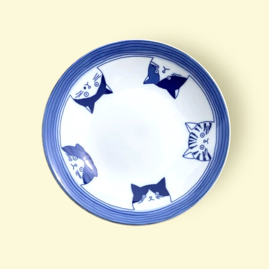 Bowl🌸Shichita 🐱13.8 cm ✨ All members present!💕Cat Bowl