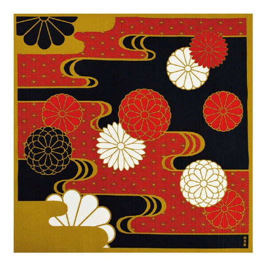 🌸✨ Transform Your Space: Exquisite Japanese Furoshiki/Poster 🖼️ Ekofu Chrysanthemum Nishiki