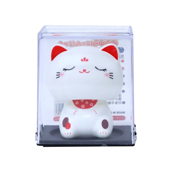 🌞Mini🐱 Solar-Powered Nodding Cat: A Whimsical Touch of Japanese Charm 🌈✨ (Eyes close)