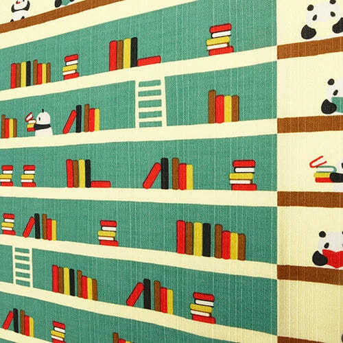 πΈβ¨ Transform Your Space: Exquisite Japanese Furoshiki/Poster πΌοΈ "The Panda's Library"