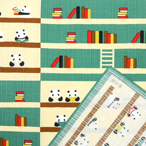 πΈβ¨ Transform Your Space: Exquisite Japanese Furoshiki/Poster πΌοΈ "The Panda's Library"