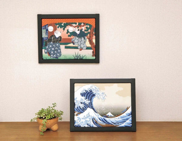 Poster Red Fuji - Elegance in Bloom: Art Handkerchief Poster Framed Artwork