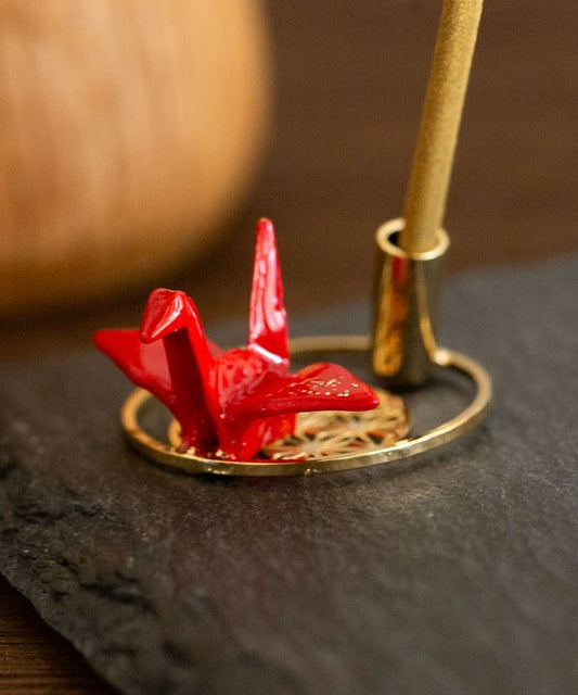 🕊️ Elegant Origami Crane Incense Holder 🕯️