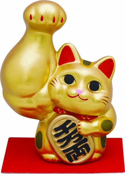 🌟Right paw raised💪 Golden Macho Maneki-neko: Boost Your Fortune! 💰🐱