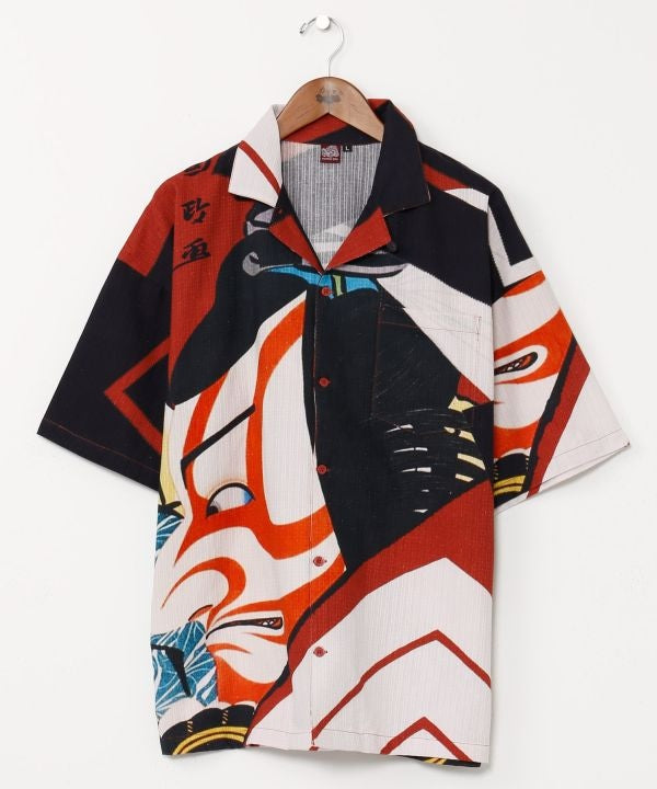 Large👘Ukiyo-e Inspired Japanese Aloha Shirt🌸