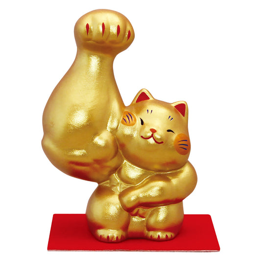 Large🏋️♂️💥 Power Up Your Decor with the Macho Cat Titan! 🏠 RIght Hand Beckoning