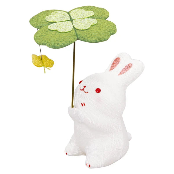 π°β¨ Charming Rabbit and Clover Figurine: A Touch of Luck and Elegance πβ¨ Chirimen Rurun