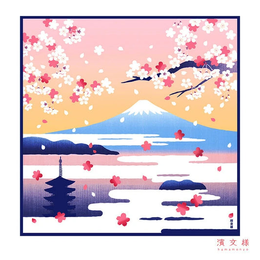 🌸✨ Transform Your Space: Exquisite Japanese Furoshiki/Poster 🖼️ Unkai Fuji and Cherry Blossoms