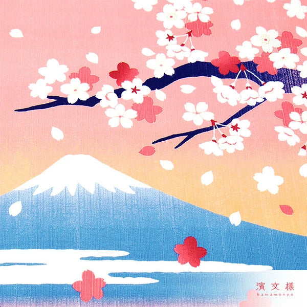 πΈβ¨ Transform Your Space: Exquisite Japanese Furoshiki/Poster πΌοΈ Unkai Fuji and Cherry Blossoms