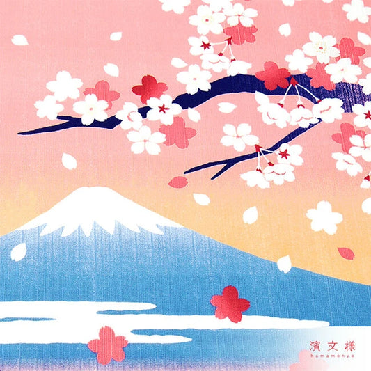 🌸✨ Transform Your Space: Exquisite Japanese Furoshiki/Poster 🖼️ Unkai Fuji and Cherry Blossoms