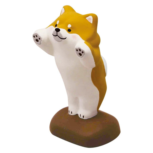 🐾 Paws & Relax: Adorable Shiba Inu Dog Figurine for Desk & Window Decor 🌸