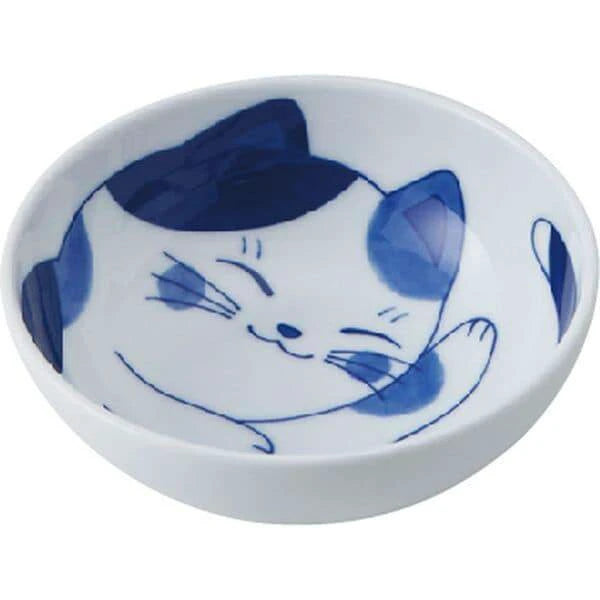 Napping cat Mike 12cm Bowl – Japanese Mino Ware – Made in Japan