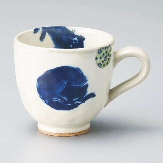 🐾✨ Cats and Marbles Handmade Mug | Limited Edition, Made in Japan (GR)