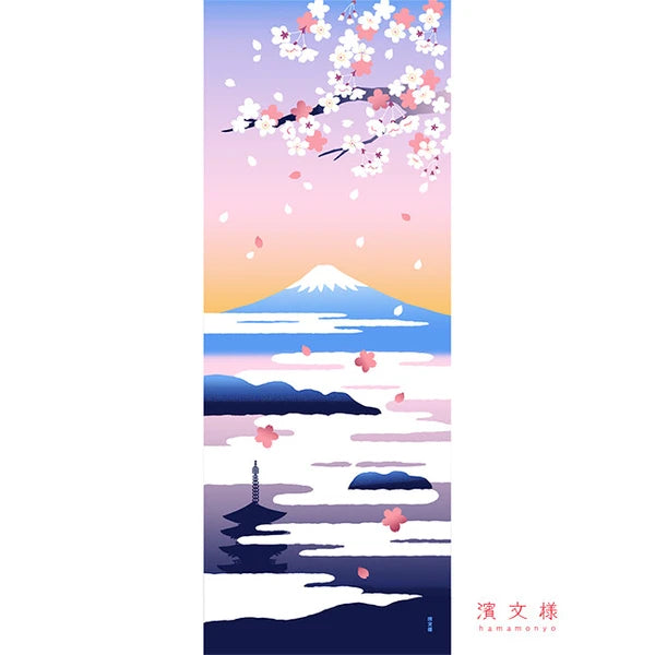 🏠 Essential 'Tenugui' for Every Home! ✨Fuji in the Sea of Clouds & Cherry Blossoms