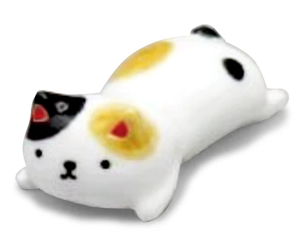 🐱🥢 Calico Cat Ceramic Chopstick Rest – Cute Mikeneko Tableware