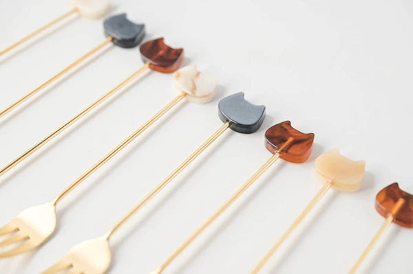 🐱FORK✨ Gold Cat Charm Cutlery – Made in Japan
