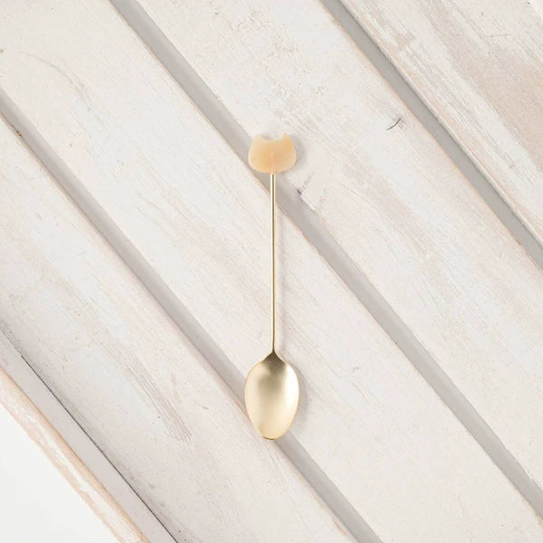 🐱 SPOON✨ Gold Cat Charm Cutlery – Made in Japan