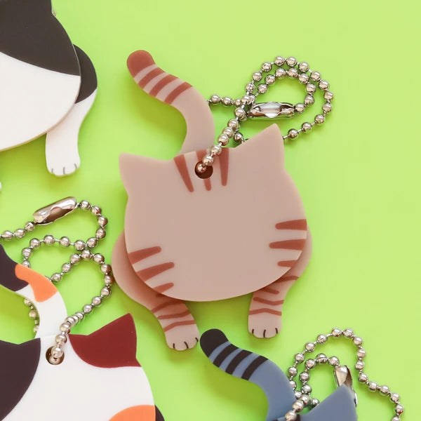 🐈💕 Wobbly Cat Acrylic Keyring – Choose Your Favourite Cat