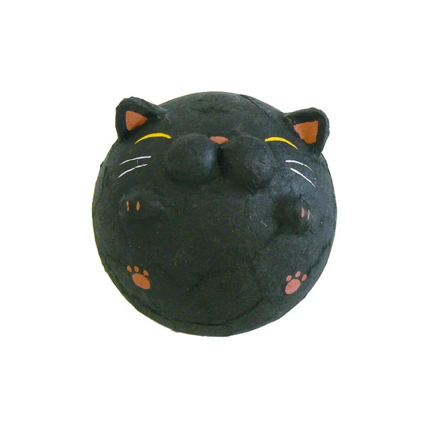 🐱 Handmade Round Cat Washi Ornament – Made in Japan