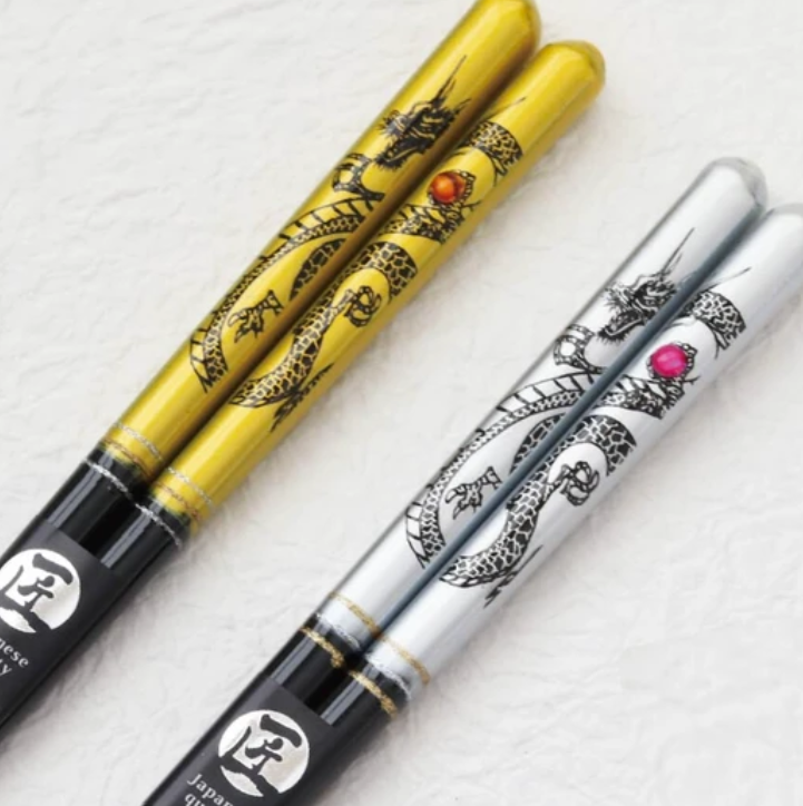 🐉💎 Dragon Raden Chopsticks – Abalone Shell Inlay & Dishwasher Safe 🥢
