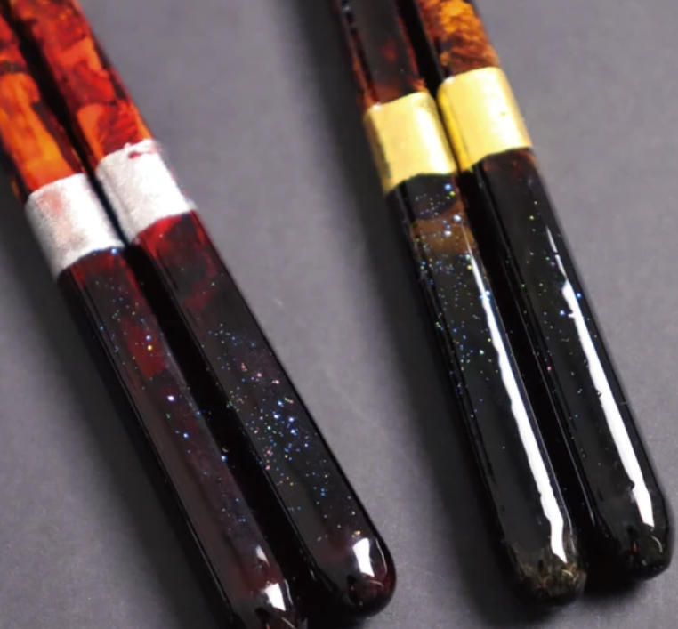 ✨🥢 Wabi-Sabi "Hotarubi" Hand-Painted Chopsticks – Gift Box Edition 🌊