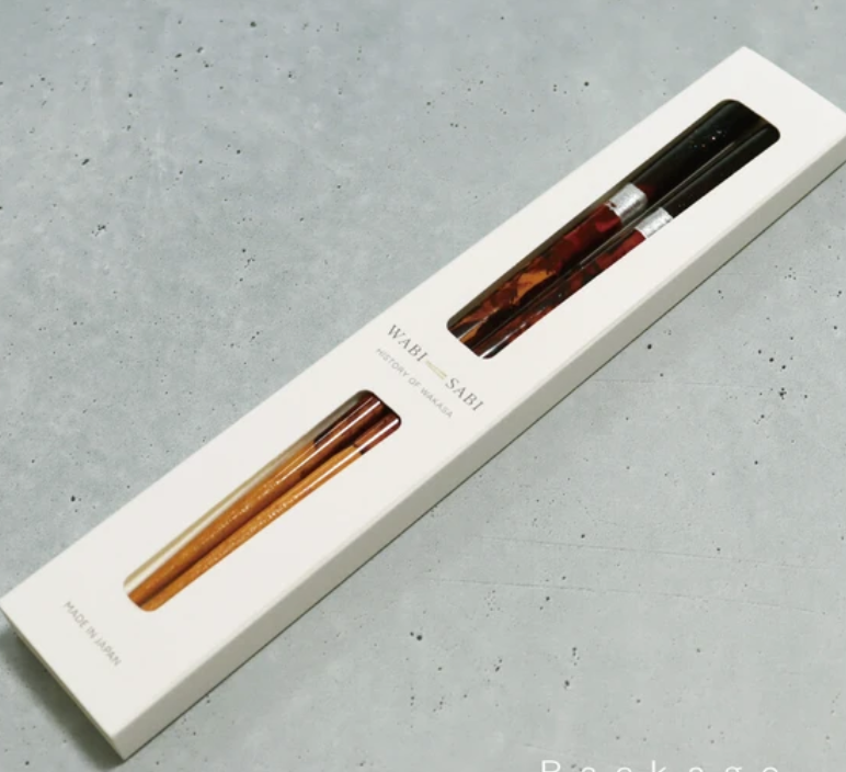 ✨🥢 Wabi-Sabi "Hotarubi" Hand-Painted Chopsticks – Gift Box Edition 🌊
