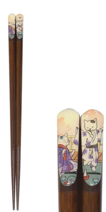 🐱🎨🥢 Ukiyo-e Cat Chopsticks – Fun Japanese Art Design