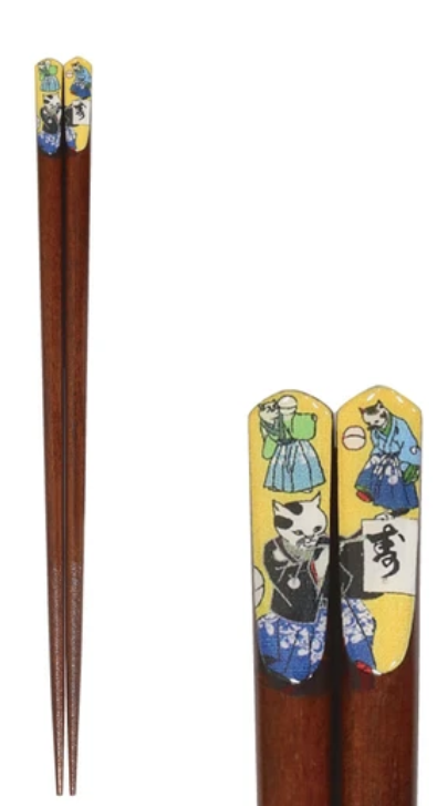 🐱🎨🥢 Ukiyo-e Cat Chopsticks – Fun Japanese Art Design