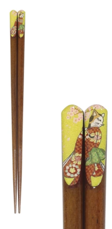 🐱🎨🥢 Ukiyo-e Cat Chopsticks – Fun Japanese Art Design